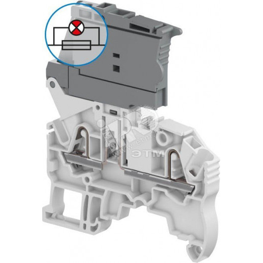 Клемма втычная ZK2.5-SF-R3 держатель предохранителя 5x20мм серая 2.5 мм.кв 2 зажима инди