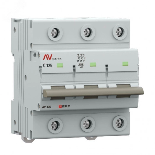 Выключатель автоматический AV-125 3P 125A (D) 10kA EKF AVERES