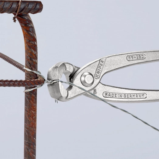 Клещи вязальные для арматурной сетки резка - проволока средней твердости 28мм твердая проволока 18мм режущая кромка 61 HRC / 25мм L=280мм оцинкованные