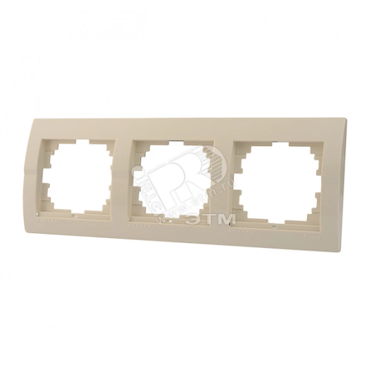 DERIY Рамка х3 гориз. крем