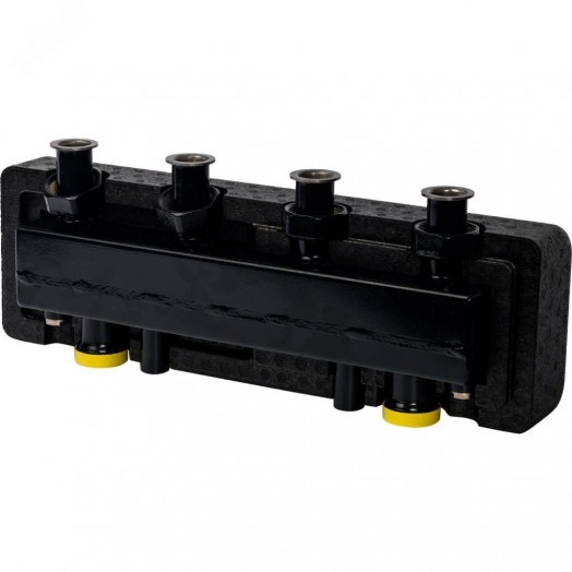 Коллектор распределительный стальной 2 отопительных контура с гидравлическим разделителем DN25