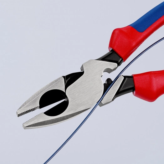 Плоскогубцы электромонтера Linemans Pliers резка - проволока средней твердости 46мм твердая проволока 3мм L=240мм обливные рукоятки блистер цвет черный
