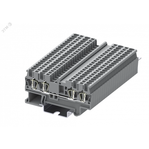 Клемма TC 2-2 пружинная, сечение 1,5 мм. кв., серая