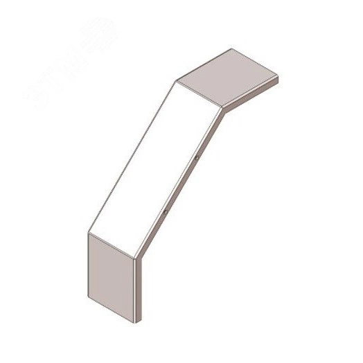 Крышка лотка замкового КЛСЗ 100х65-90 УТ1,5 для поворота трассы вниз на 90, оцинкованный лист(толщина покрытия 10 -18мкм), S0,7