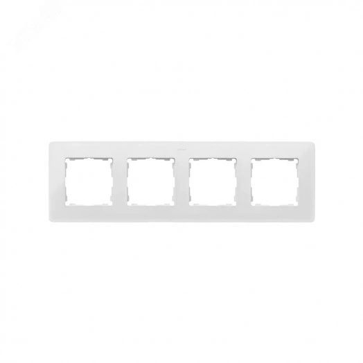 Рамка декоративная, 4 поста, Original, S82 Detail, белый-алюминий,