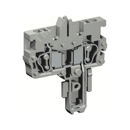 Разъем типа гнездо пружинный зажим на 2 контакта для клемм типа HVPC серый 2.5 кв.мм