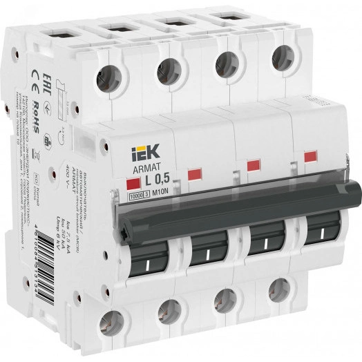 ARMAT Выключатель автоматический четырехполюсный M10N L 0,5А