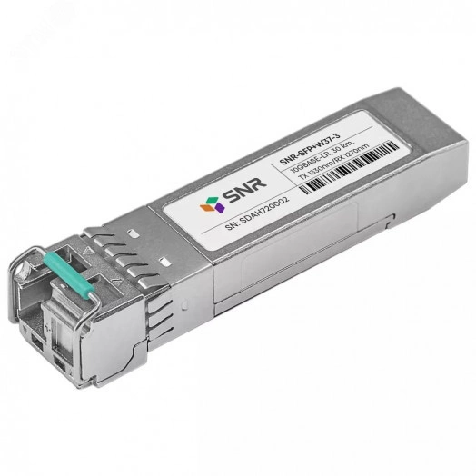 Модуль SFP+ WDM 1хLC, 10 Гб/с, 5 дБ, Tx:1330/Rx:1270 нм, до 3 км -SFP+W37-3
