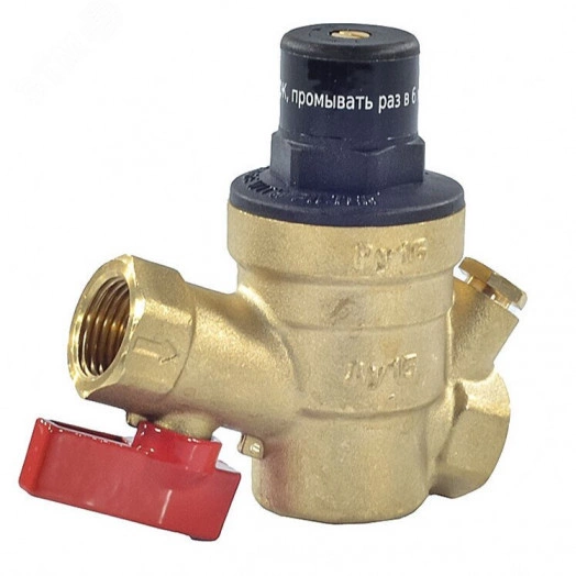 Регулятор Давления Мембранный Латунь КФРД Ду 15 Ру16 1/2' ВР Рн=1 - 6 Бар С выходом под манометр