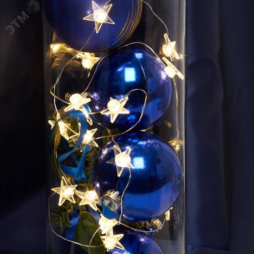 Гирлянда линейная Звездочки LED 2700К 4.5м USB