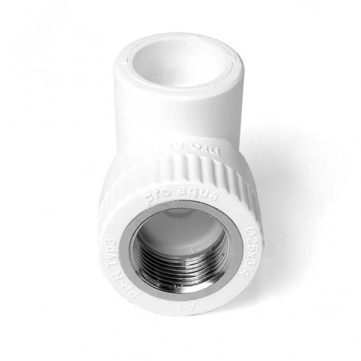 Угольник 20 х 1/2' ВР комбинированный, полипропиленовый, белый