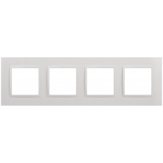 Рамка для розеток и выключателей Elegance 14-5014-01 Classic, на 4 поста, белый