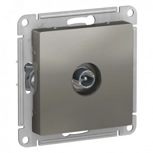 Розетка ATLASDESIGN TV проходная 4DB механизм сталь