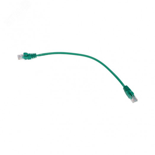 Патч-корд U/UTP, CAT 5e, RJ45-RJ45, 26AWG, LSZH, зеленый, 0,3м,