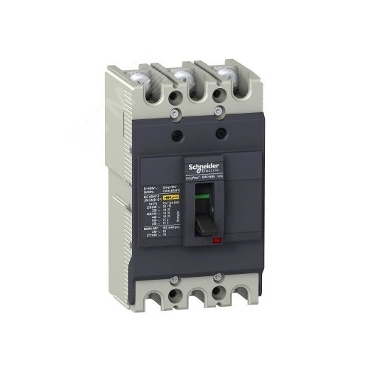 Выключатель автоматический трехполюсный EZC100 18 KA/380В 3T 16 A