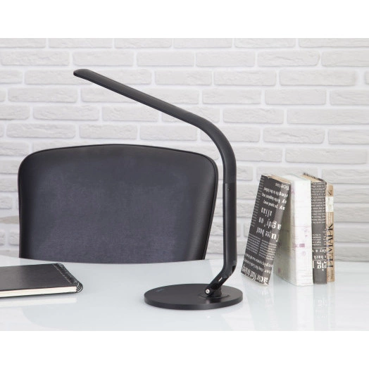 TLD-555 Black/LED/500Lm/5500K/Dimmer/USB Светильник настольный, 8W. Сенсорный выключатель. Черный. ТМ