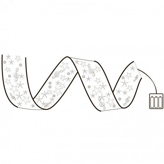 Гирлянда светодиодная Лента на батарейках 3AA (не в/к) 10м 100 светодиодов ULD-S1000-100/SCB/3AA WHITE IP20 RIBBON  Белый свет Провод медный