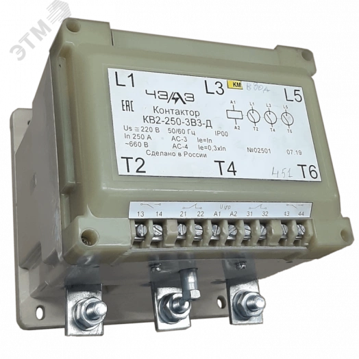 КВ2-400-3У2 Uц.у.~=220В, 43+4Р б/к Контактор .01