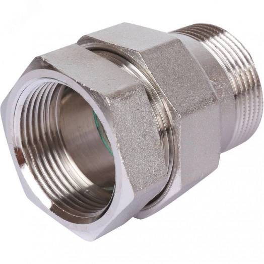 Сгон разъемный ВН 1'1/4 прямой (американка), никелированный