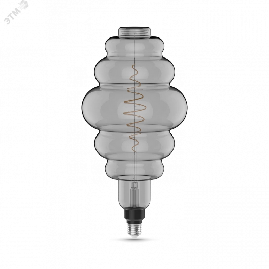 Лампа светодиодная филаментная LED 8.5 Вт 165 лм 1800К AC185-265В E27 Honeycomb теплая серая колба Black Filament Gauss