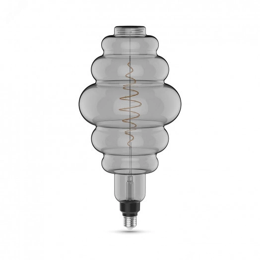 Лампа светодиодная филаментная LED 8.5 Вт 165 лм 1800К AC185-265В E27 Honeycomb теплая серая колба Black Filament Gauss