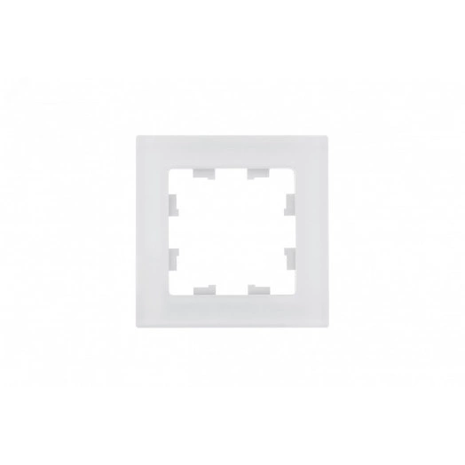 ATLASDESIGN NATURE 1-постовая РАМКА, НАТУРАЛЬНОЕ СТЕКЛО, БЕЛЫЙ