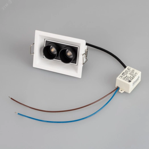 Светильник MS-ORIENT-BUILT-TURN-TC-S67x90-5W Day4000 (WH-BK, 30 deg, 230V) (ARL, IP20 Металл, 5 лет)