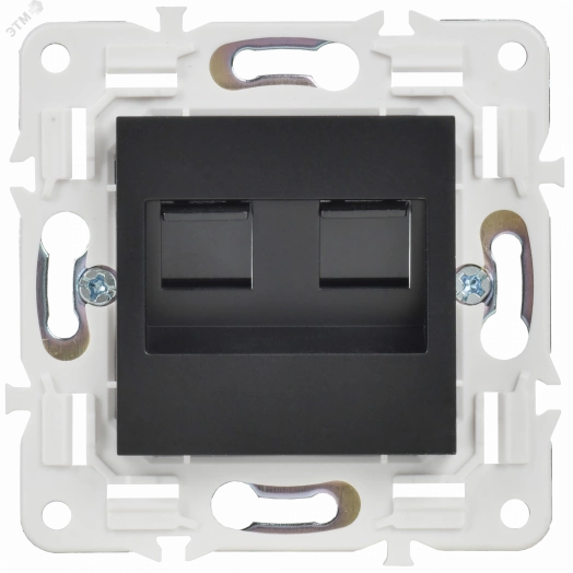 SKANDY Розетка компьютерная двойная RJ45 кат.5E SK-K03Bl черный IEK