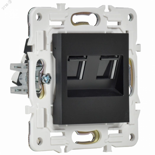 SKANDY Розетка компьютерная двойная RJ45 кат.5E SK-K03Bl черный IEK