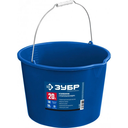 Ведро строительное усиленное пластмассовое, с носиком 20л