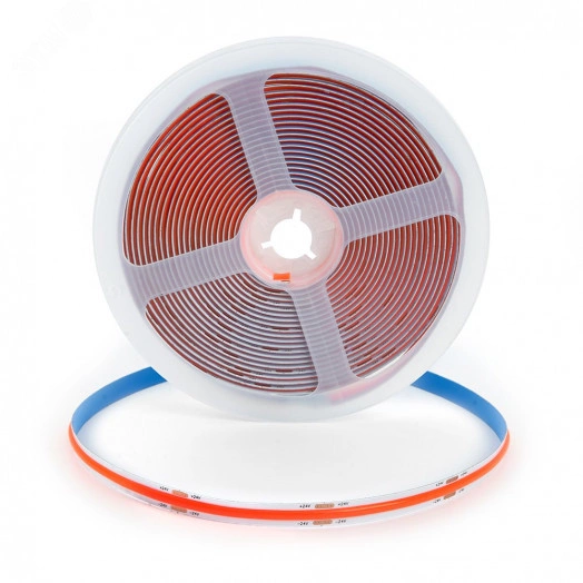 Лента светодиодная LEDх320/м COB 5м 8w/m 24в красный
