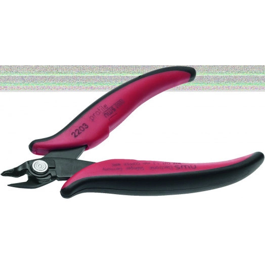 Бокорезы для электроники 128 мм (загнутые, без фаски до 1,6 мм с зажимом для провол.)