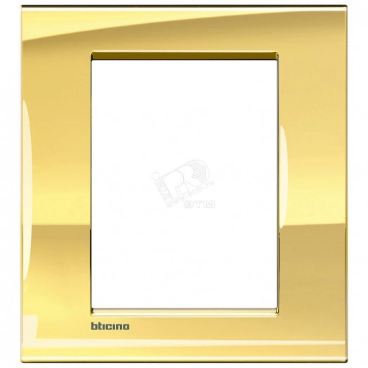 LivingLight Рамка прямоугольная 3+3 модуля Золото