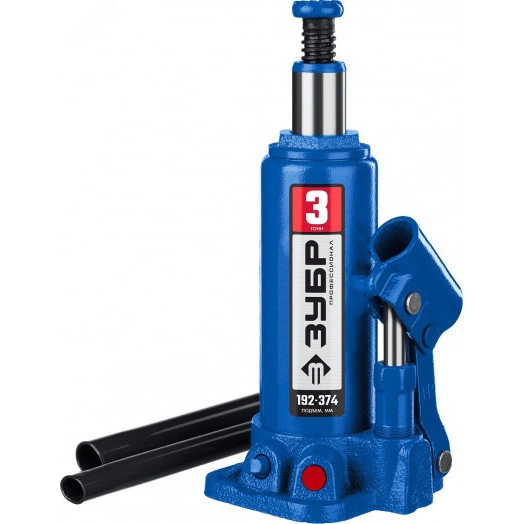 Домкрат бутылочный гидравлический 3т, 192-374мм, Профессионал