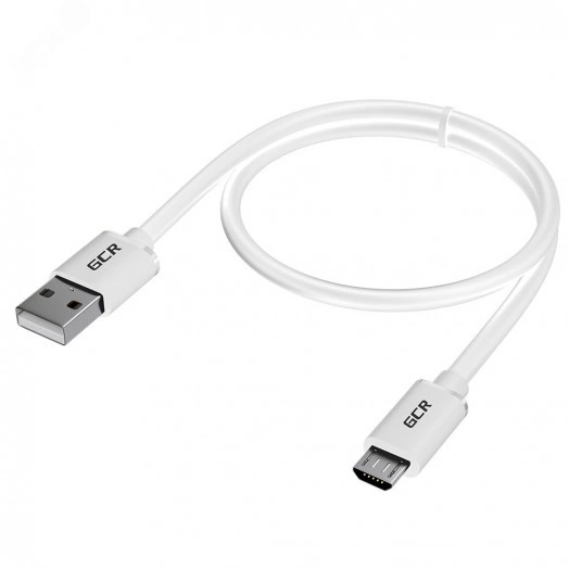 Кабель Micro USB, 0.3 м., белый, быстрая зарядка