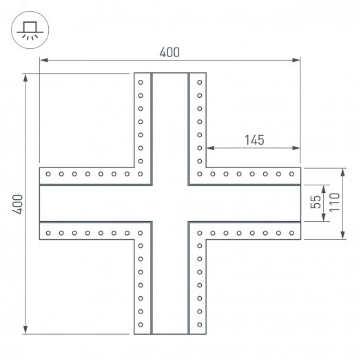 Крестовина SL-LINIA55-FANTOM (ARL, Металл)