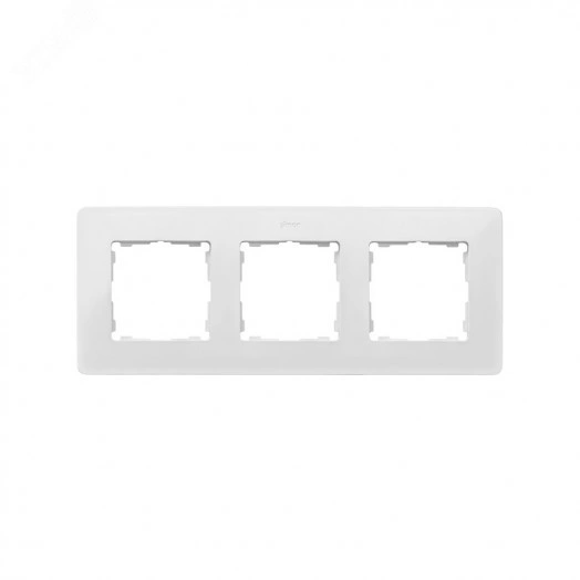 Рамка декоративная, 3 поста, Original, S82 Detail, белый-чёрный