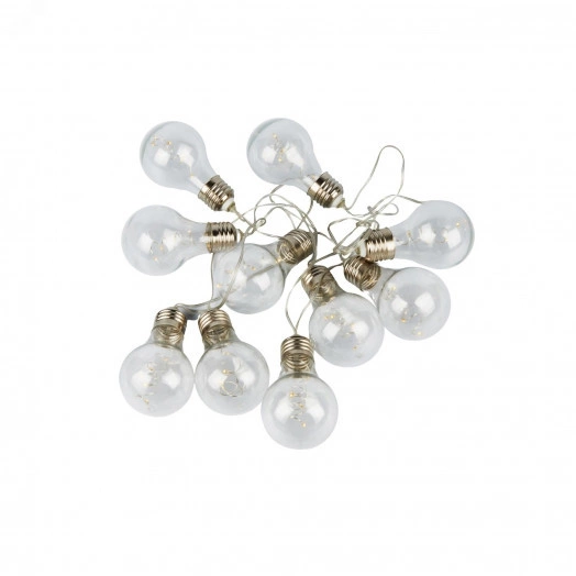 Гирлянда светодиодная Лампочки ретро-1 на батарейках 3AA (не в/к)  18м 50 светодиодов Теплый белый свет Провод прозрачный ULD-S1800-050/STB/3AA WARM WHITE IP20 RETRO BULBS-1  TM Uniel