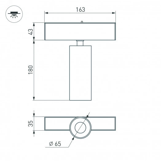 Светильник MAG-SPOT-45-R85-12W Warm3000 (BK, 36 deg, 24V, DALI) (Arlight, IP20 Металл, 3 года)