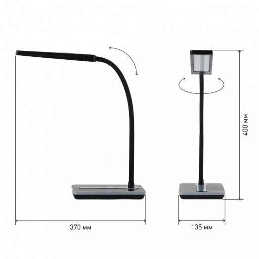 NLED-446-9W-BK Светильники настольные наст.светильник NLED-446-9W-BK черный