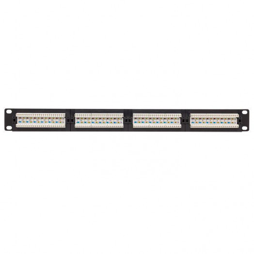 Патч-панель 19дюйм 1U кат.6 UTP неэкранир. 24 порта RJ45 Dual IDC TERACOM PRO EKF TRP-PPNL-6UTP-1U24