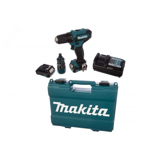 Дрель-шуруповерт аккумуляторная 12В, 10мм, 30Нм, кейс (2х1.5Ач + набор бит)