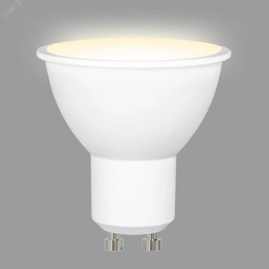 LED-JCDR-10W/WW/GU10/NR Лампа светодиодная. Форма JCDR, матовая. Серия Norma. Теплый белый свет (3000K). Картон. ТМ Volpe