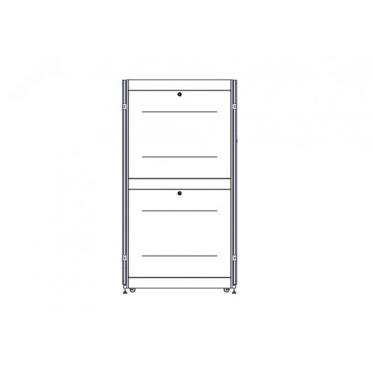 Шкаф Uniprom. 42U-800/1070. боковые панели 4шт. черный