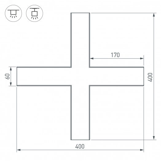 Крестовина SL-LINE-6070 (ARL, Металл)