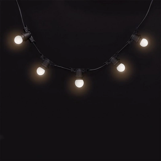 Гирлянда уличная "Белт-лайт" PBL-S40/L24+1.5 Black E27 IP65 24м 40ламп 1.5м шнур соедин. в линию max750Вт (лампы не в компл.; возможно использов. с фитолампами в теплице) Pro JazzWay 5058255