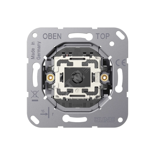 Механизм серии LS1912 одноклавишный, проходной, крепление винтами, без монтажных лапок