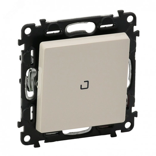 Valena LIFE Переключатель 10АХ 250В с подсветкой с лицевой панелью безвинтовые зажимы слоновая кость