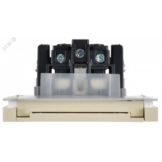 FORTE&PIANO Розетка 1-местная с заземлением с защитными шторками и крышкой винтовое крепление 16А IP44 FP421 ваниль IEK