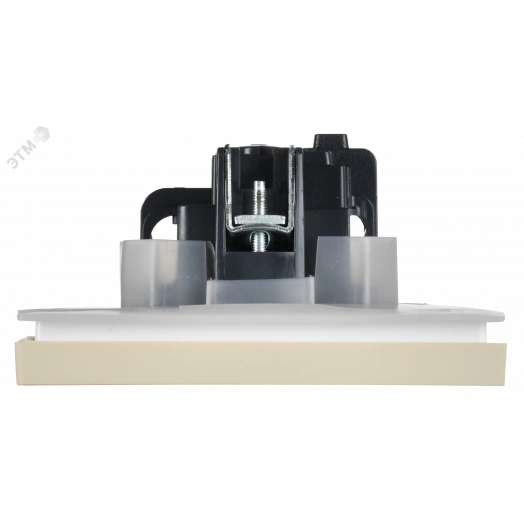 FORTE&PIANO Розетка 1-местная с заземлением с защитными шторками и крышкой винтовое крепление 16А IP44 FP421 ваниль IEK